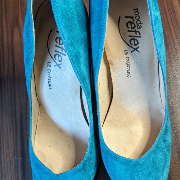 Le chateau turquoise Blue pumps size 7.5 - Picture 1 of 4